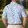 Colorful Flamingo Golf Theme for Resort Days and Summer Fairways for Men and Bird Lovers Men's Polo Shirt - 5