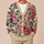 Rose Floral Skull Motif For Bold Everyday Layering, Women's Dark Botanical Style All-over Print Knitted Cardigan - 6
