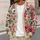 Rose Floral Skull Motif For Bold Everyday Layering, Women's Dark Botanical Style All-over Print Knitted Cardigan - 5