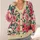 Rose Floral Skull Motif For Bold Everyday Layering, Women's Dark Botanical Style All-over Print Knitted Cardigan - 4