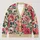 Rose Floral Skull Motif For Bold Everyday Layering, Women's Dark Botanical Style All-over Print Knitted Cardigan - 1