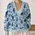 Blue Cryptid Dinosaur Woodland Motifs For Autumn Winter Gift Style For Men And Couples All-over Print Knitted Cardigan - 2