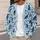 Blue Cryptid Dinosaur Woodland Motifs For Autumn Winter Gift Style For Men And Couples All-over Print Knitted Cardigan - 5