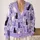 Lavender Cat Companions for Cozy Winter Layering and Relaxed Everyday Style for Women All-over Print Knitted Cardigan - 2