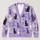 Lavender Cat Companions for Cozy Winter Layering and Relaxed Everyday Style for Women All-over Print Knitted Cardigan - 1