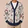 Pink Bow Skull Bones and Spiderwebs for Casual Everyday Layering and Commuting Women All-over Print Knitted Cardigan - 6