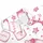 Pink Baby Pacifiers and Bottles for Baby Reveal Celebration Gifts for Expecting Parents Men's Polo Shirt - 6