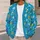 Turquoise Wildflower Sprigs for Colorful Autumn Layering and Everyday Women's Style All-over Print Knitted Cardigan - 5