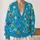 Turquoise Wildflower Sprigs for Colorful Autumn Layering and Everyday Women's Style All-over Print Knitted Cardigan - 2