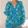 Turquoise Wildflower Sprigs for Colorful Autumn Layering and Everyday Women's Style All-over Print Knitted Cardigan - 4