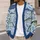 Blue Coastal Fish Motifs for Relaxed Seaside Layering, Beach Days, and Weekend Wear All-over Print Knitted Cardigan - 5