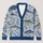 Blue Coastal Fish Motifs for Relaxed Seaside Layering, Beach Days, and Weekend Wear All-over Print Knitted Cardigan - 1