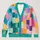 Colorful Square Block Layers for Everyday Style and Creative Weekend Wardrobe Looks All-over Print Knitted Cardigan - 1
