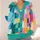 Colorful Square Block Layers for Everyday Style and Creative Weekend Wardrobe Looks All-over Print Knitted Cardigan - 4