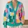 Colorful Square Block Layers for Everyday Style and Creative Weekend Wardrobe Looks All-over Print Knitted Cardigan - 2