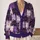 Purple Cat Faces For Cozy Everyday Layering And Playful Weekend Style For Cat Lovers All-over Print Knitted Cardigan - 2
