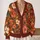 Coral Wildflower Blooms for Relaxed Everyday Layering and Weekend Outings All-over Print Knitted Cardigan - 2