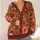 Coral Wildflower Blooms for Relaxed Everyday Layering and Weekend Outings All-over Print Knitted Cardigan - 4