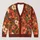 Coral Wildflower Blooms for Relaxed Everyday Layering and Weekend Outings All-over Print Knitted Cardigan - 1