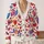 Colorful Heart Wings For Date Nights And Vacation Layering, Women's Dopamine Style All-over Print Knitted Cardigan - 2