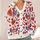 Colorful Heart Wings For Date Nights And Vacation Layering, Women's Dopamine Style All-over Print Knitted Cardigan - 4