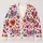 Colorful Heart Wings For Date Nights And Vacation Layering, Women's Dopamine Style All-over Print Knitted Cardigan - 1