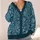 Teal Paisley Bohemian Layering Style For Everyday Travel, Office Days, And Weekend Wear All-over Print Knitted Cardigan - 4