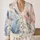 Pastel Blue Pink Floral Layers for Soft Everyday Styling and Relaxed Weekend Escapes All-over Print Knitted Cardigan - 2