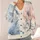 Pastel Blue Pink Floral Layers for Soft Everyday Styling and Relaxed Weekend Escapes All-over Print Knitted Cardigan - 4