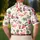 Pink Flamingo Pineapple Golf Motifs for Tropical Summer Fairway Resort Style Men Women Men's Polo Shirt - 5