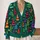 Colorful Christmas Trees and Festive Stars for Holiday Gatherings and Winter Layering All-over Print Knitted Cardigan - 2