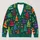 Colorful Christmas Trees and Festive Stars for Holiday Gatherings and Winter Layering All-over Print Knitted Cardigan - 1