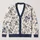 Indigo Botanical Blooms for Effortless Commuting and Everyday Layering Essential Wardrobe All-over Print Knitted Cardigan - 1