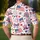 Red White Blue Americana Icons for Fourth of July Celebrations and Summer Golfers Men's Polo Shirt - 5