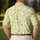 Lime Tennis Rackets and Pink Bows for Country Club Summer Style and Courtside Days Men's Polo Shirt - 5
