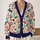 Colorful Fish and Coral Motifs for Coastal Weekend Layering and Ocean Style All-over Print Knitted Cardigan - 2