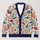 Colorful Fish and Coral Motifs for Coastal Weekend Layering and Ocean Style All-over Print Knitted Cardigan - 1