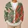 Red Crayfish Coastal Layering for Weekend Outings and Relaxed Everyday Wear All-over Print Knitted Cardigan - 6