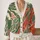 Red Crayfish Coastal Layering for Weekend Outings and Relaxed Everyday Wear All-over Print Knitted Cardigan - 2