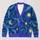 Swirling Cobalt Night Sky With Golden Stars For Casual Layering And Travel, Men All-over Print Knitted Cardigan - 1