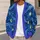 Swirling Cobalt Night Sky With Golden Stars For Casual Layering And Travel, Men All-over Print Knitted Cardigan - 5