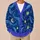 Swirling Cobalt Night Sky With Golden Stars For Casual Layering And Travel, Men All-over Print Knitted Cardigan - 6