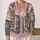 Cherry Blossom Bookstore Scene for Cozy Reading Days, Study Nooks, and Layering All-over Print Knitted Cardigan - 2
