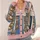 Cherry Blossom Bookstore Scene for Cozy Reading Days, Study Nooks, and Layering All-over Print Knitted Cardigan - 4