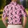 Pink Pickleball Player Silhouettes for Summer Court Days and Active Women Athletes Men's Polo Shirt - 5