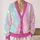 Pastel Candy Moon Star Motifs for Playful Everyday Layering, Giftable Unisex Style All-over Print Knitted Cardigan - 2