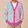 Pastel Candy Moon Star Motifs for Playful Everyday Layering, Giftable Unisex Style All-over Print Knitted Cardigan - 6