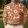 Orange Equestrian Horse Floral Style for Summer Golf and Horse Lover Weekend Outings Men's Polo Shirt - 4