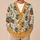 Stacked Books and Autumn Foliage for Cozy Library Weekends and Everyday Layering Style All-over Print Knitted Cardigan - 6