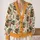 Stacked Books and Autumn Foliage for Cozy Library Weekends and Everyday Layering Style All-over Print Knitted Cardigan - 2